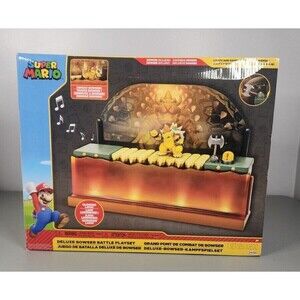 Super Mario Deluxe Bowser Battle Playset W/ Noise & Sound